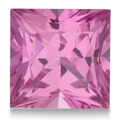 Princess shape Natural A Pink Sapphire Gemstone 8mm (2.90 ct)