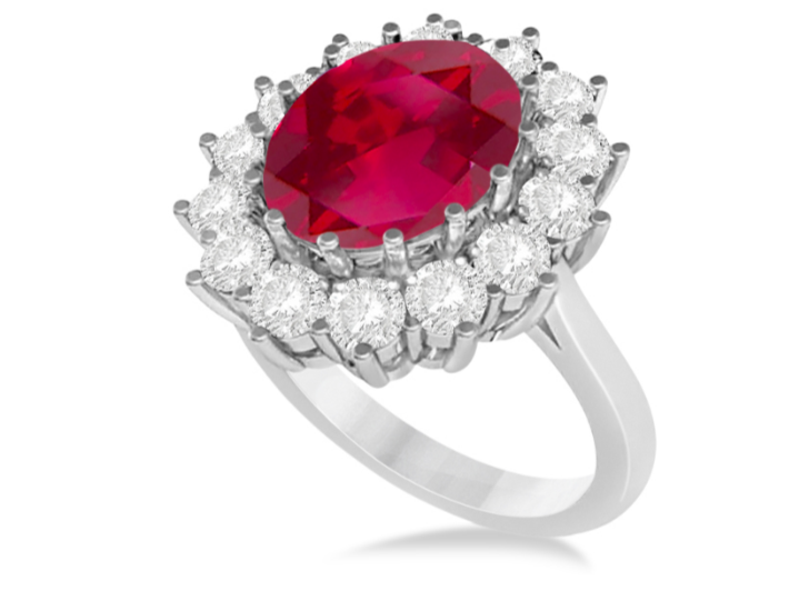 1.50 Ct Cushion Cut Red Ruby Three-Stone July Birthstone Ring In 925 S –  atjewels.in