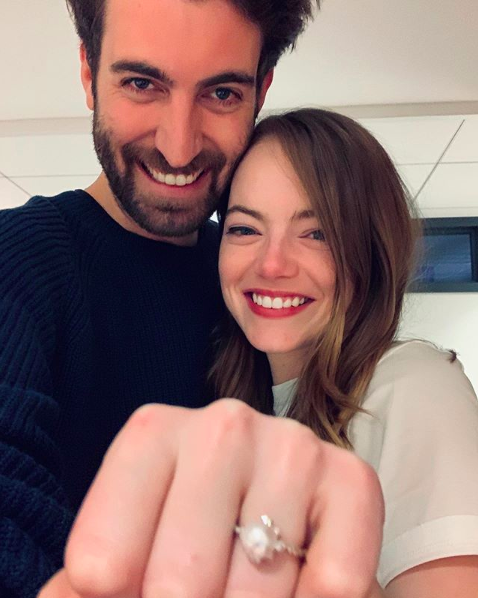 An Affordable Engagement Ring Option Inspired by Actress Emma Stone’s New Bling