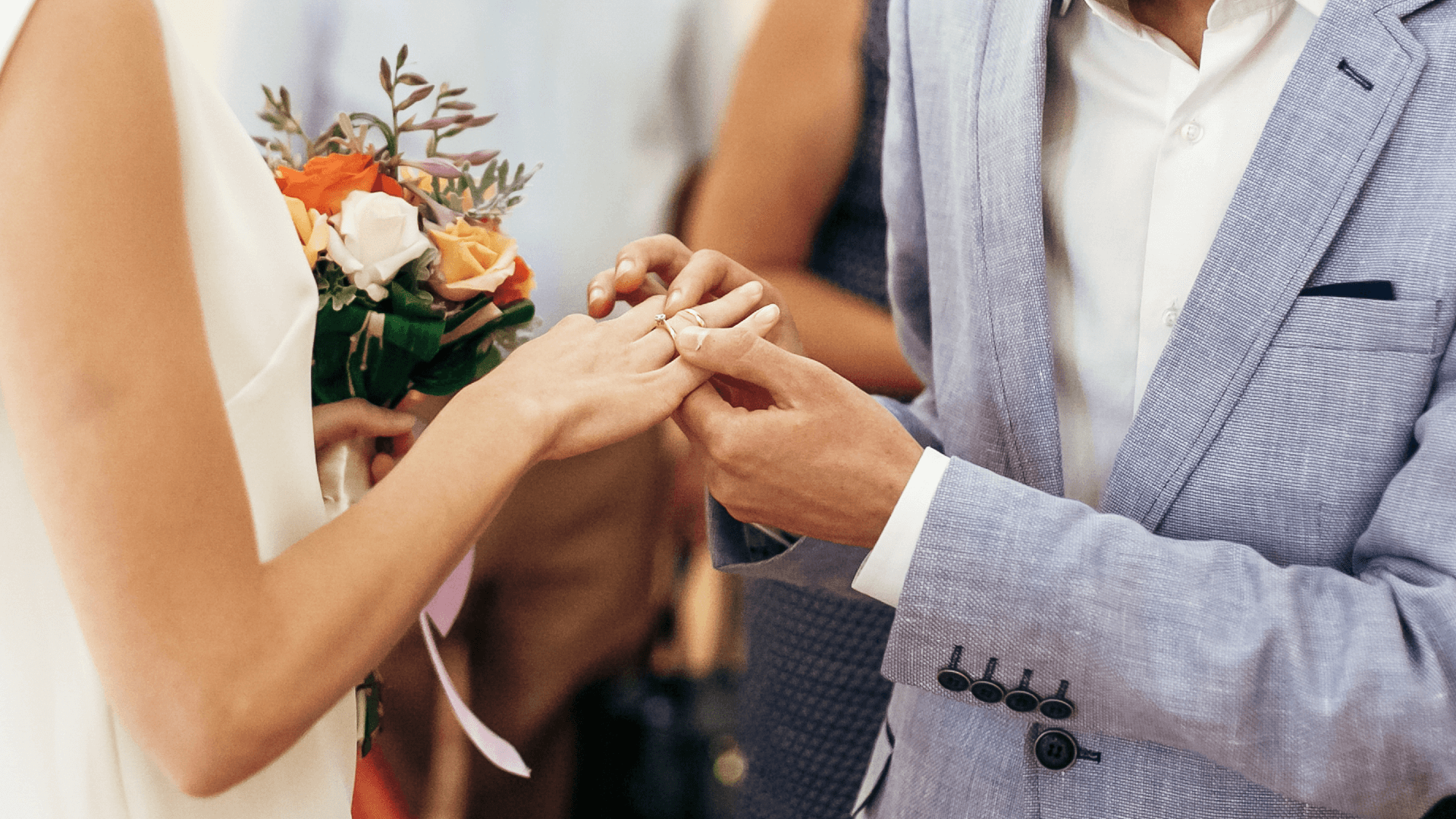 Rings exchange for black couple marriage ceremony Stock Photo - Alamy