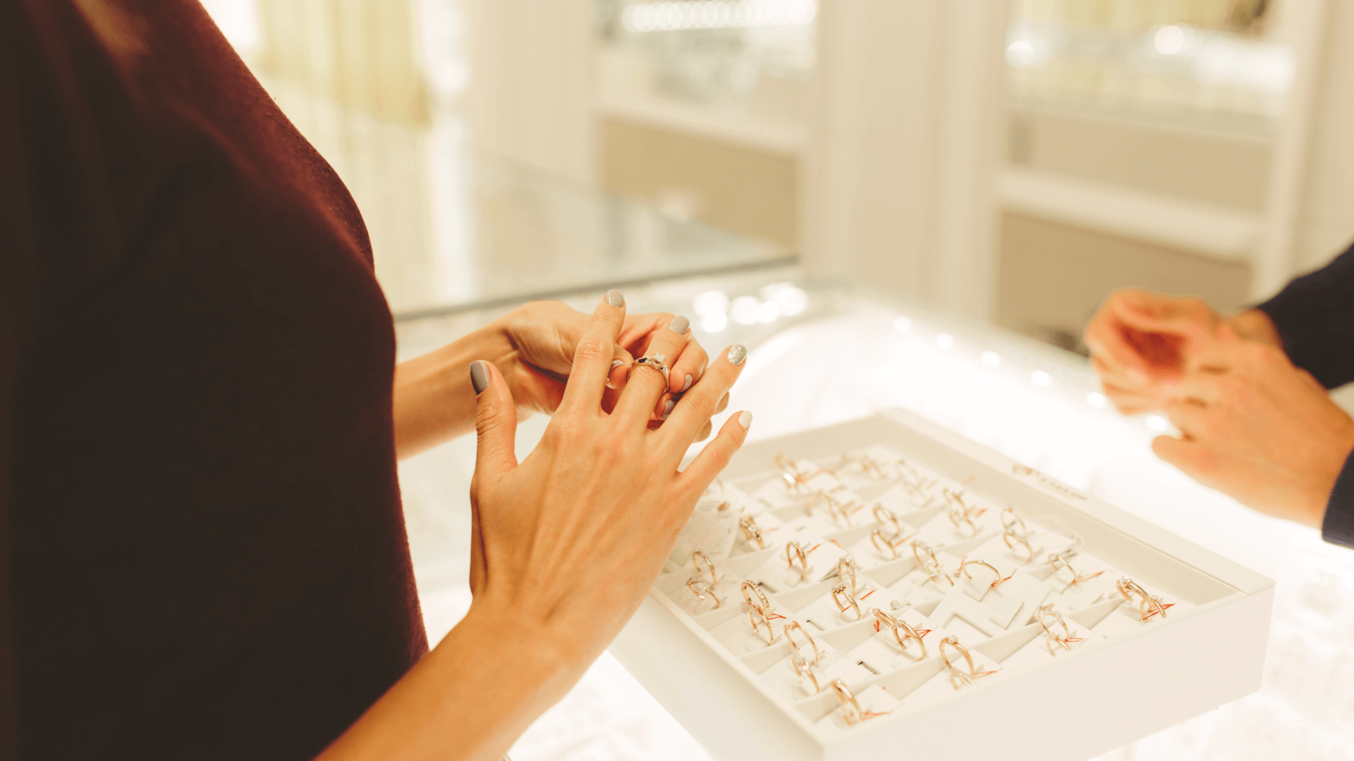 a person shops in a jewelry store