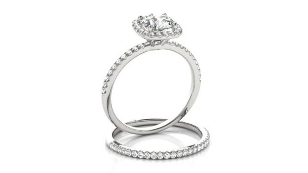 a square diamond engagement ring