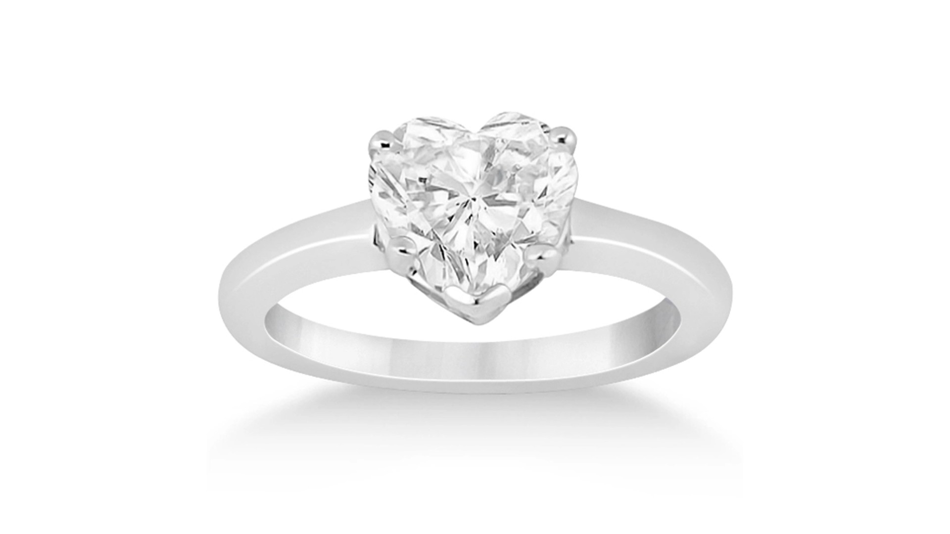 9 Perfect Engagement Rings for Your Forever Valentine: Heart-Shaped Diamond Solitaire Engagement Ring