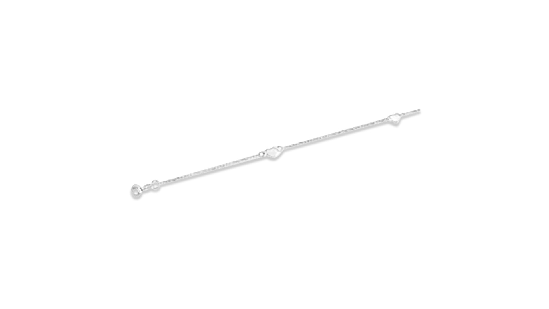 Valentine’s Day Gift Guide: a Diamond Cut Cable Anklet With Heart Shapes