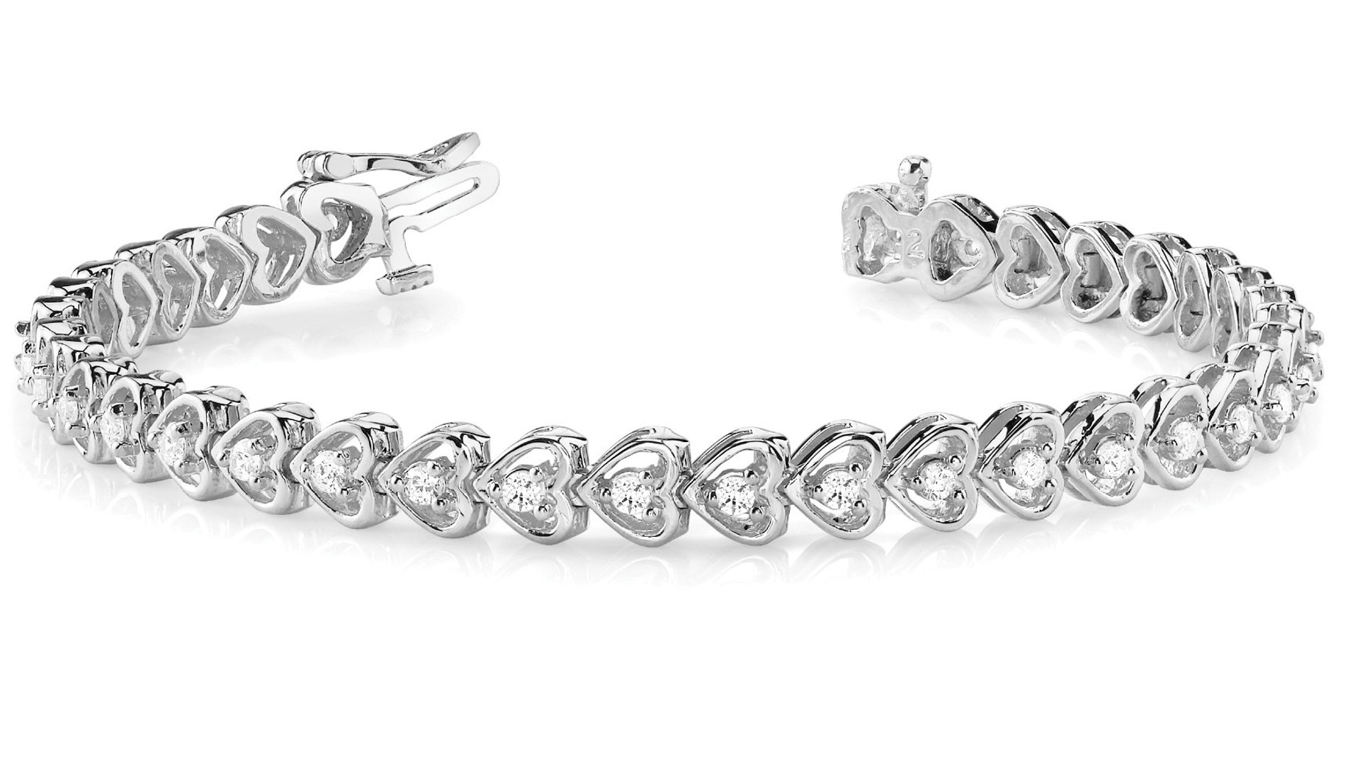 Valentine’s Day Gift Guide: a Diamond Tennis Heart Link Bracelet