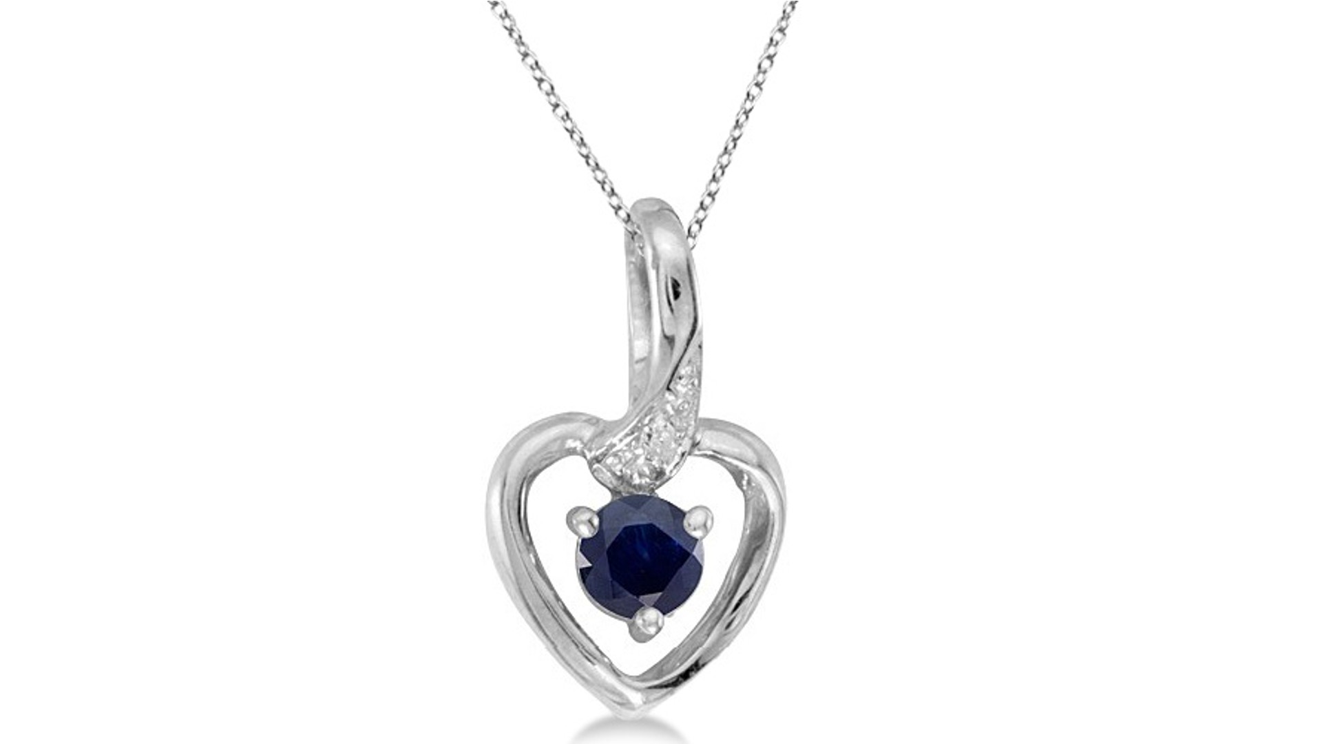 Valentine’s Day Gift Guide: a Blue Sapphire and Diamond Heart Pendant