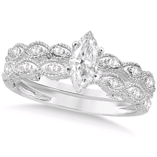 Marquise Antique Style Lab-Grown Diamond Engagement Ring
