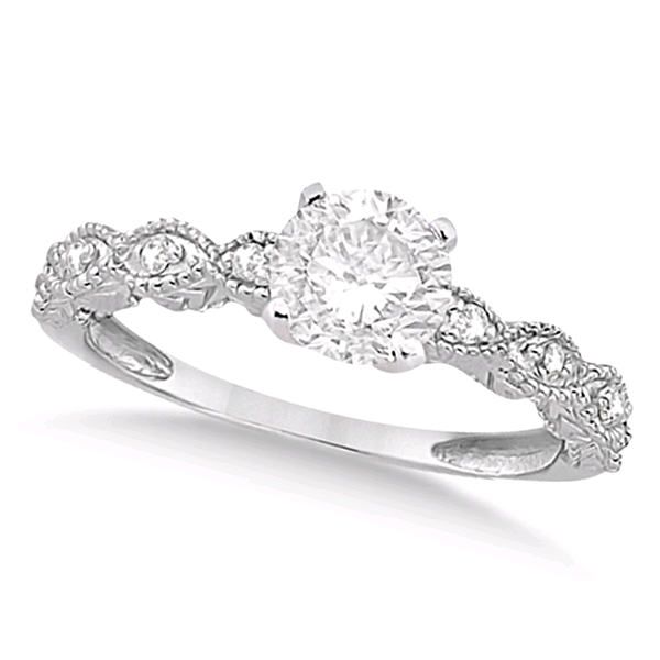Petite Antique-Design Lab-Grown Diamond Engagement Ring