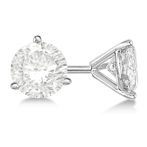 round diamond stud earrings