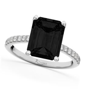 black diamond engagement ring