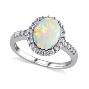 opal and diamond engagement ring