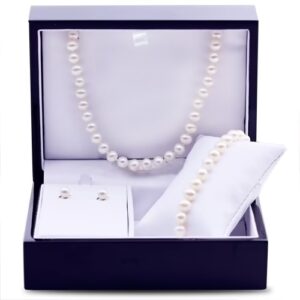 freshwater pearl necklace bracelet earring set