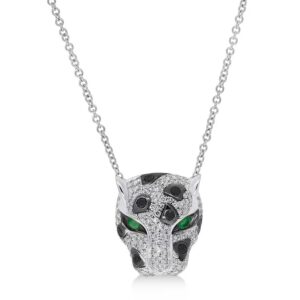 diamond panther pendant necklace