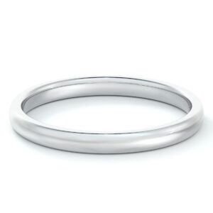 white gold plain women's wedding band