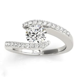 diamond accented tension set engagement ring