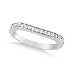 lab grown diamond wedding band in white gold