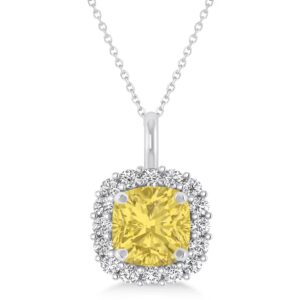 yellow diamond pendant neckalce