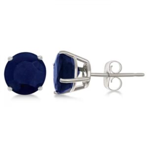 birthstone stud earrings blue sapphire