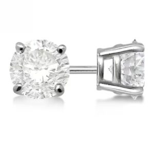 round diamond stud earrings