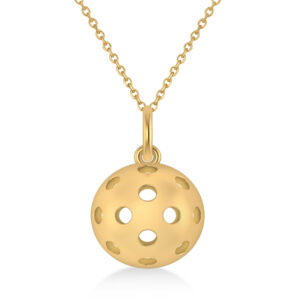 gold pickleball pendant necklace