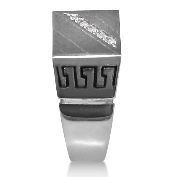 Diamond Accented Engagement Ring in 14k White Gold (0.15ct)