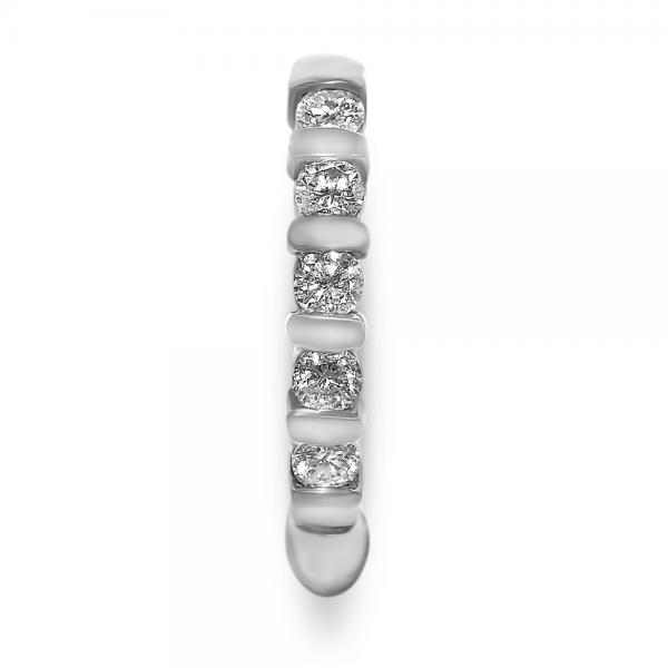 Bar-Set Five-Stone Diamond Wedding Ring Platinum (0.50ct)