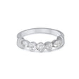 Diamond Five Stone Semi Bezel Set Wedding Band in Platinum (0.40ct)