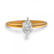 Marquise Diamond Solitaire Engagement Ring 14k Yellow Gold (0.62ct)