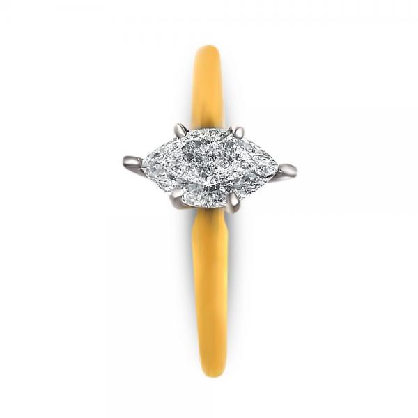 Marquise Diamond Solitaire Engagement Ring 14k Yellow Gold (0.62ct)