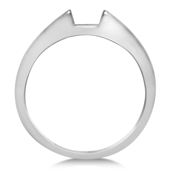 Diamond Accented Baguette Bridal Set in 14k Two Tone Gold (0.36ct)