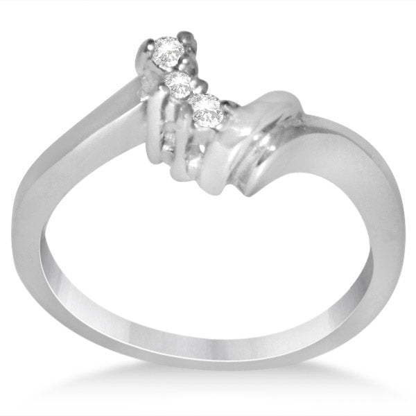 Diamond Sidestone Accented Bridal Set in 14k White Gold (0.25ct)