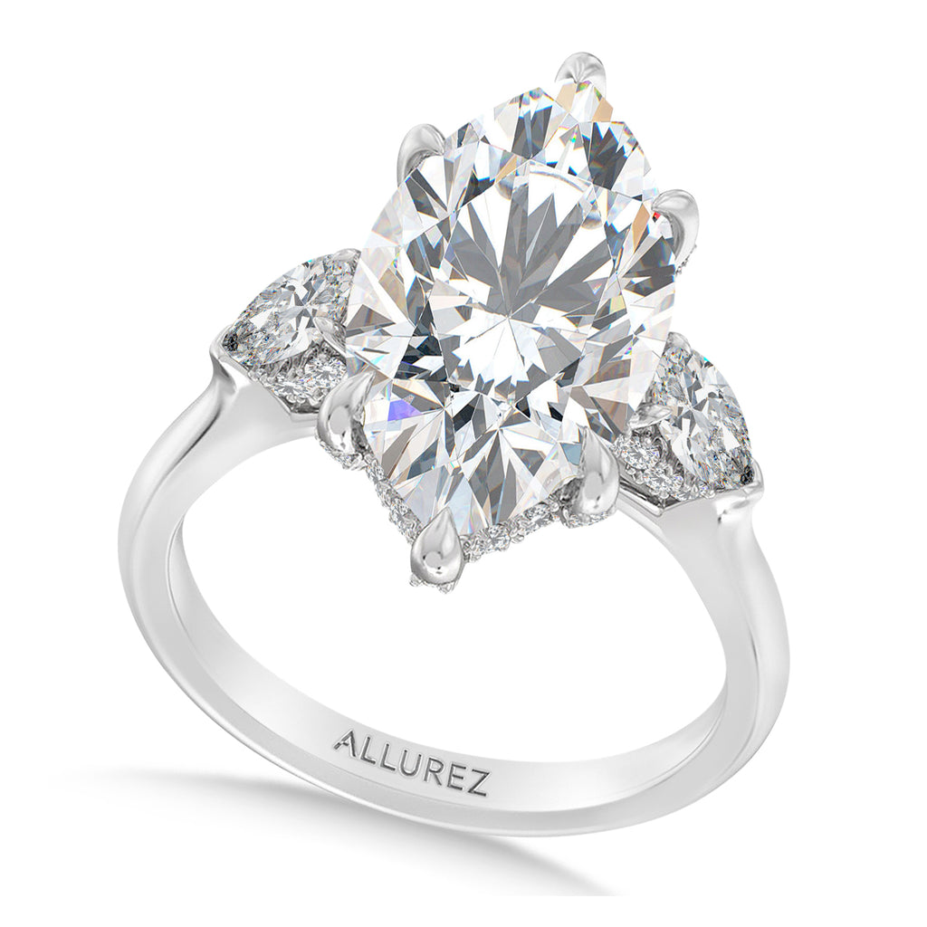 Marquise Lab Diamond Engagement Ring Platinum (5.00ct)