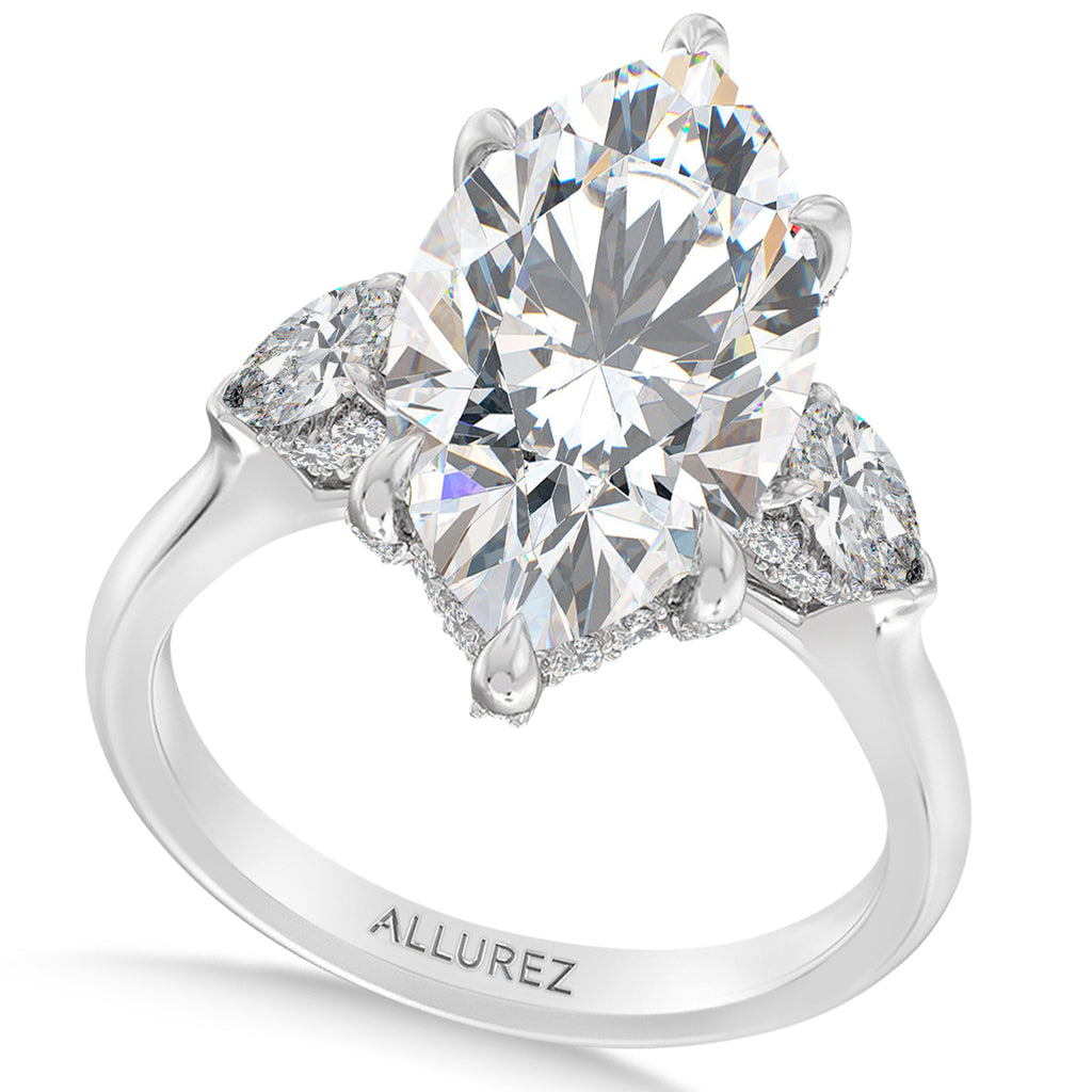 Marquise Lab Diamond Engagement Ring Platinum (8.00ct)