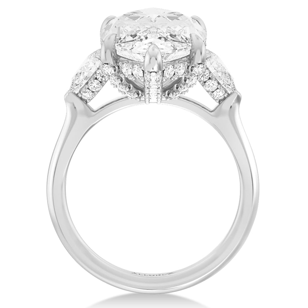 Marquise Lab Diamond Engagement Ring Platinum (8.00ct)