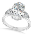 Oval Lab Diamond Engagement Ring 14K White Gold (5.00ct)