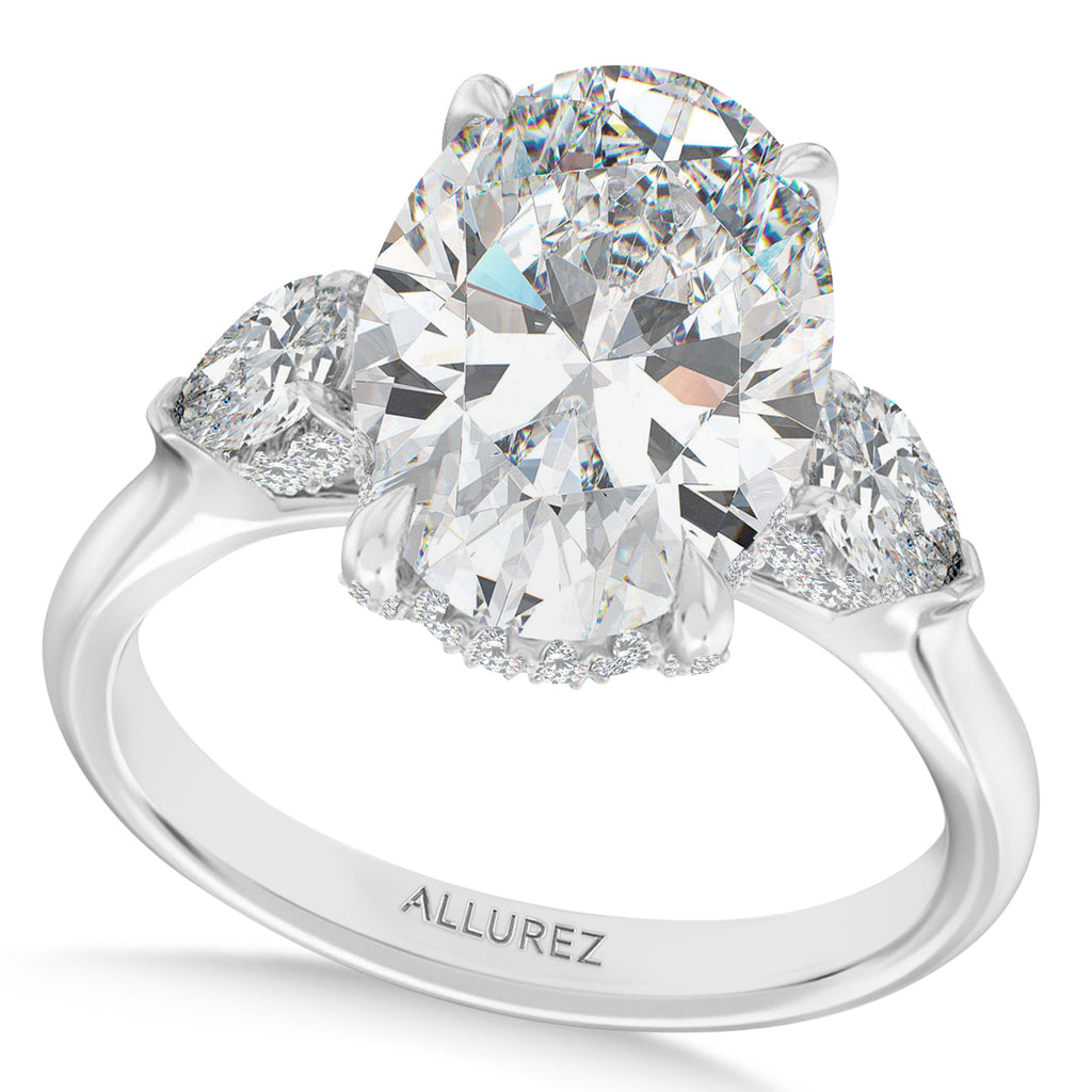 Oval Lab Diamond Engagement Ring Platinum (7.00ct)