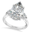 Pear Lab Diamond Engagement Ring 14K White Gold (5.00ct)