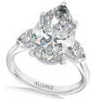 Pear Lab Diamond Engagement Ring 14K White Gold (7.00ct)