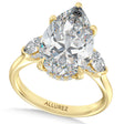 Pear Lab Diamond Engagement Ring 14K Yellow Gold (6.00ct)