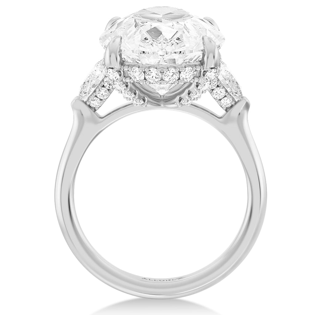 Pear Lab Diamond Engagement Ring Platinum (8.00ct)