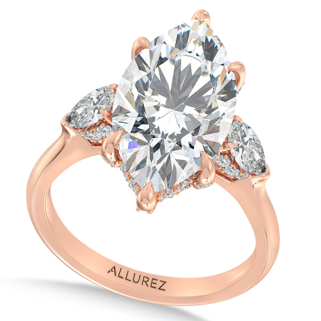 Marquise Lab Diamond Bridal Set 14K Rose Gold (6.33ct)