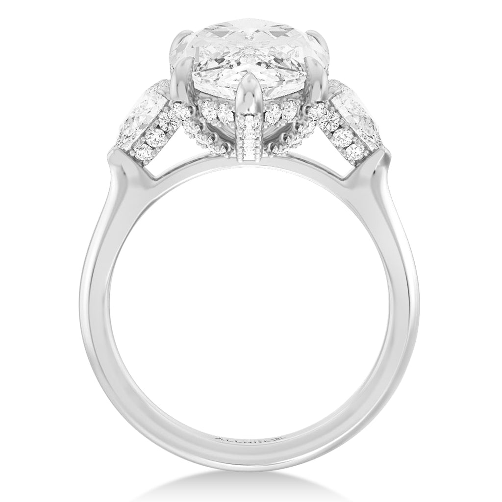Marquise Lab Diamond Bridal Set 14K White Gold (5.33ct)