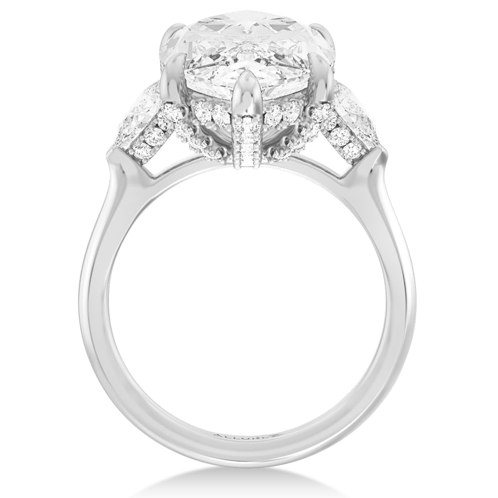 Marquise Lab Diamond Bridal Set 14K White Gold (7.33ct)