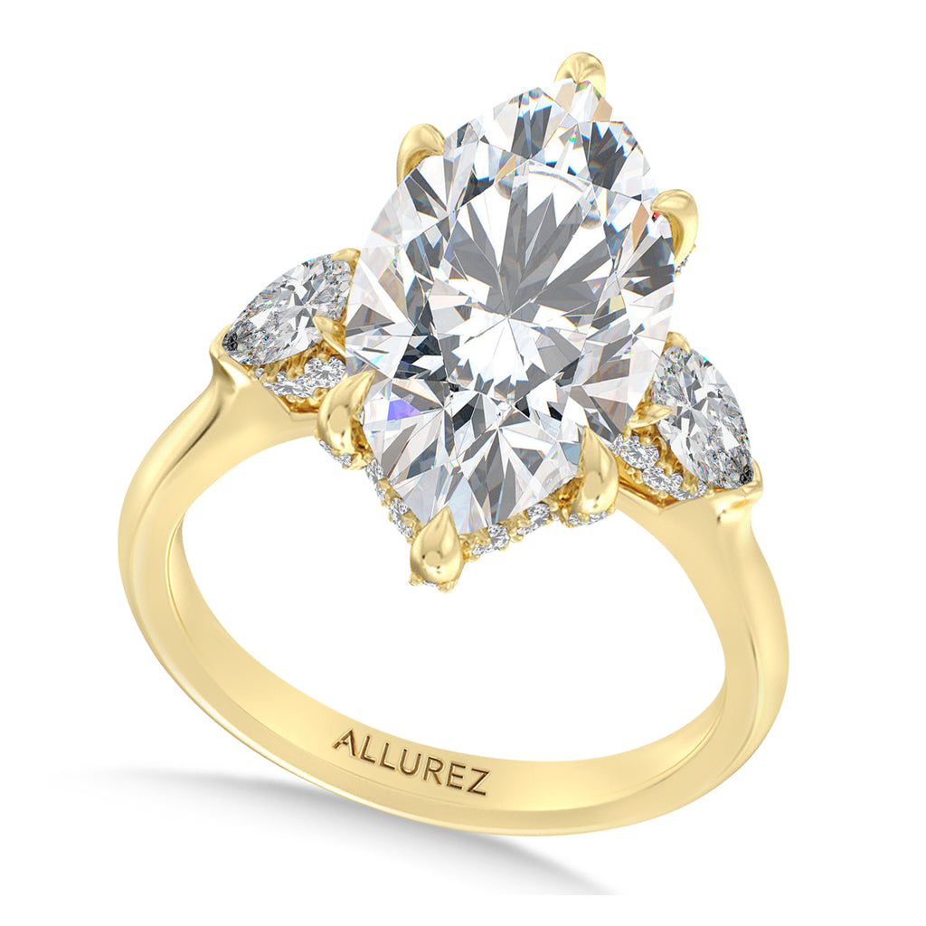 Marquise Lab Diamond Bridal Set 14K Yellow Gold (5.33ct)
