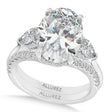 Oval Lab Diamond Bridal Set 14K White Gold (5.33ct)