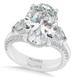 Oval Lab Diamond Bridal Set 14K White Gold (7.33ct)
