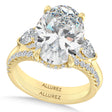 Oval Lab Diamond Bridal Set 14K Yellow Gold (7.33ct)
