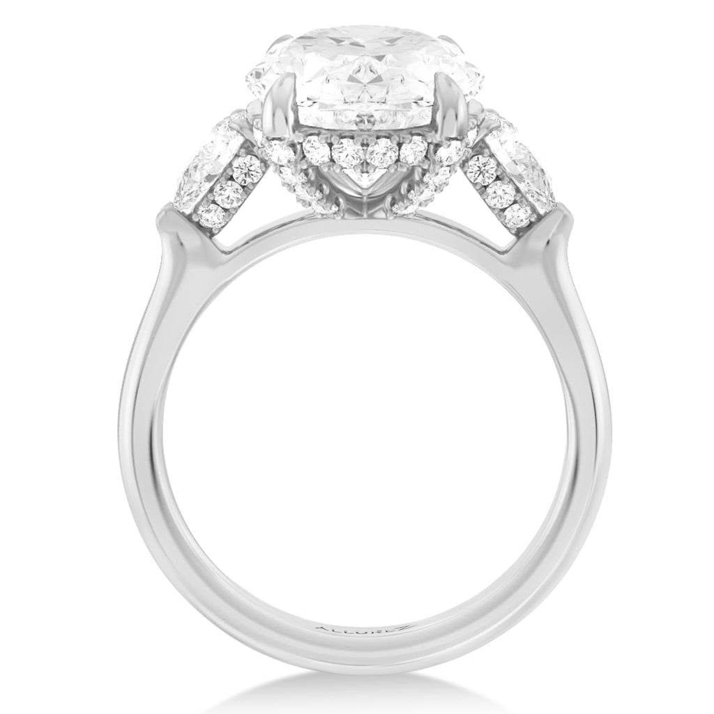 Oval Lab Diamond Bridal Set Platinum (6.33ct)