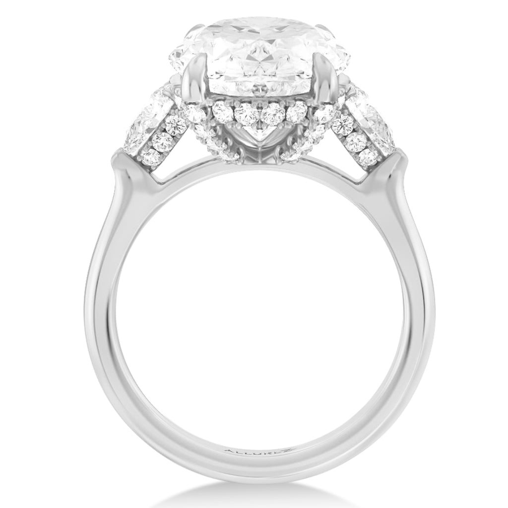 Oval Lab Diamond Bridal Set Platinum (7.33ct)