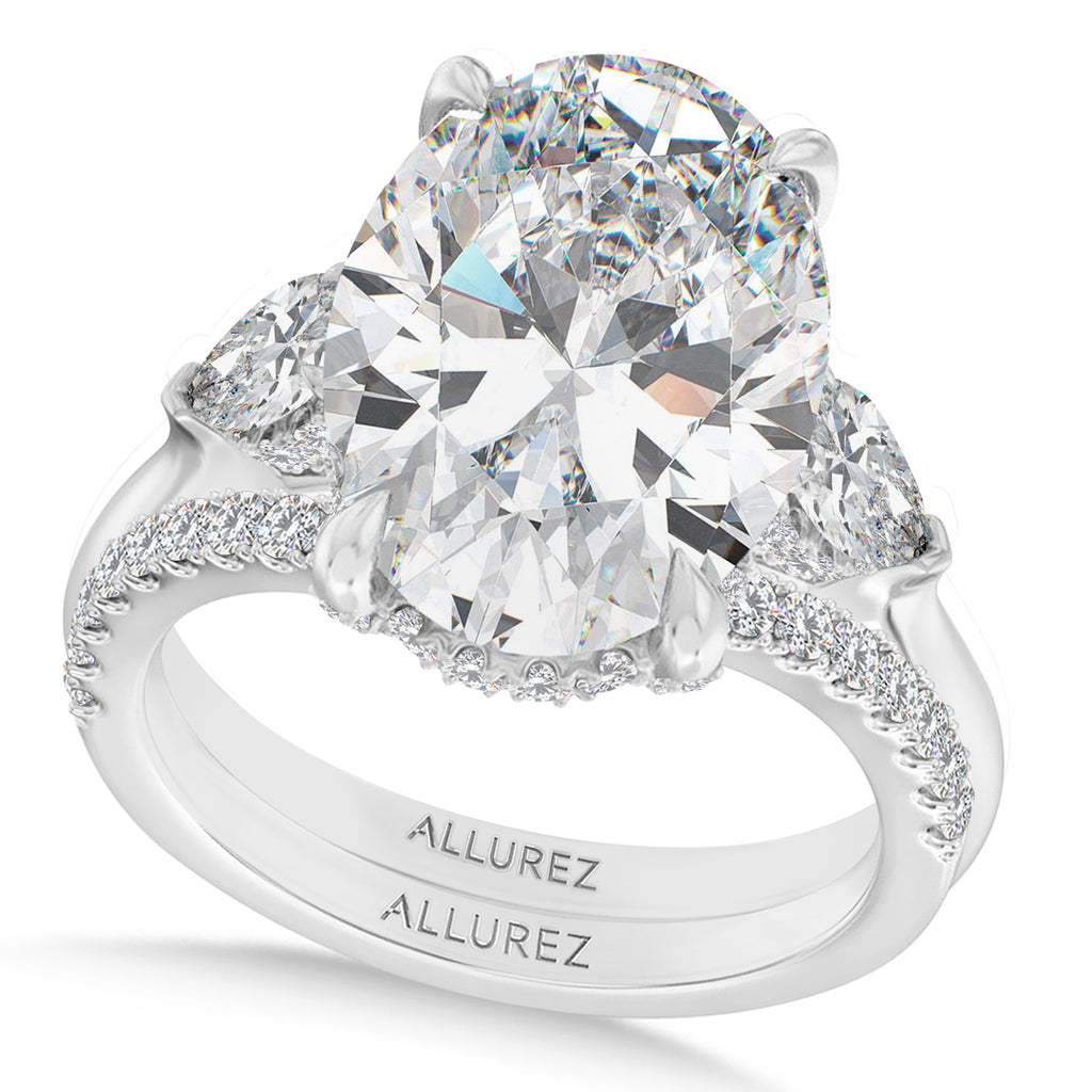 Oval Lab Diamond Bridal Set Platinum (8.33ct)